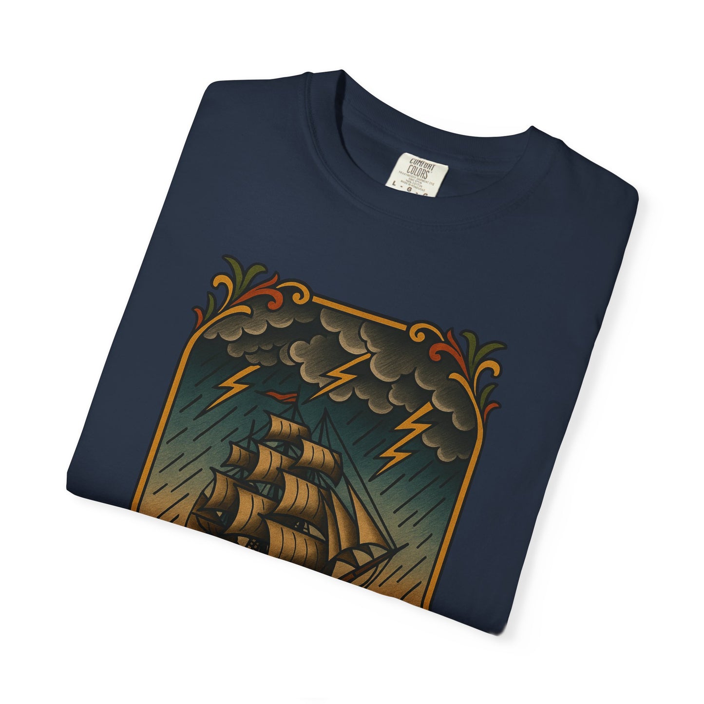Nautical Tattoo T-Shirt - Cross & Caliber Design
