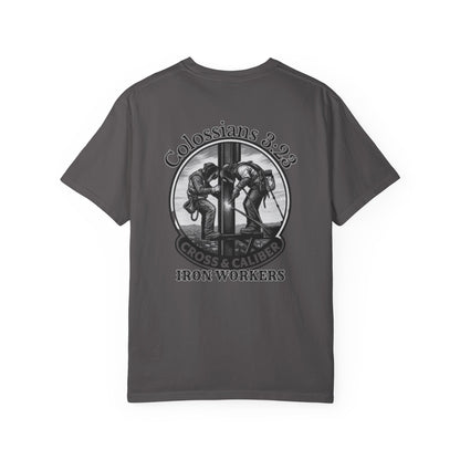 Colossians 3:23 Iron Workers Unisex Garment-Dyed T-Shirt