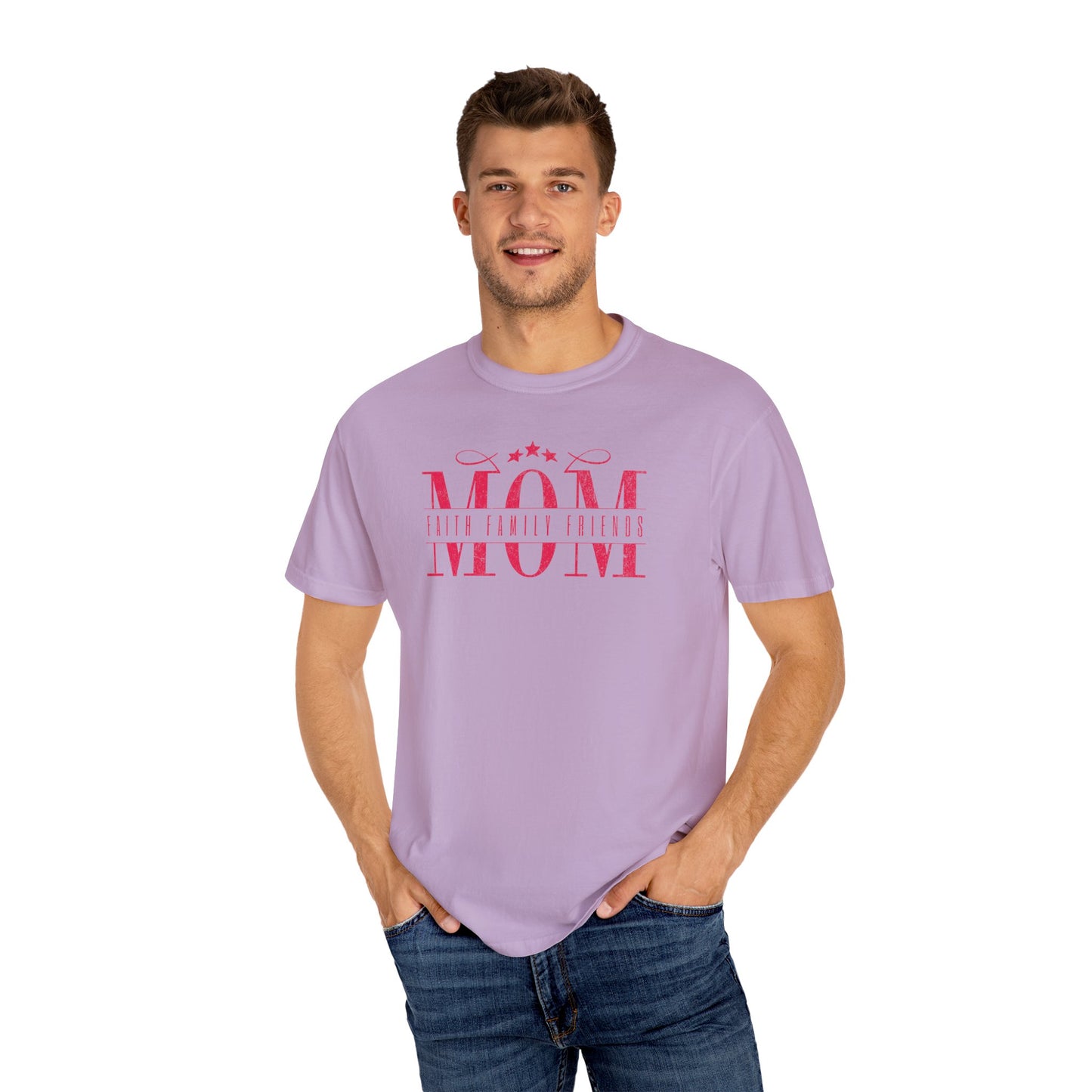 Mom Life Garment-Dyed T-shirt - Perfect for Mother's Day, Birthday Gifts, Casual Outings, Mom Apparel, Family Gatherings