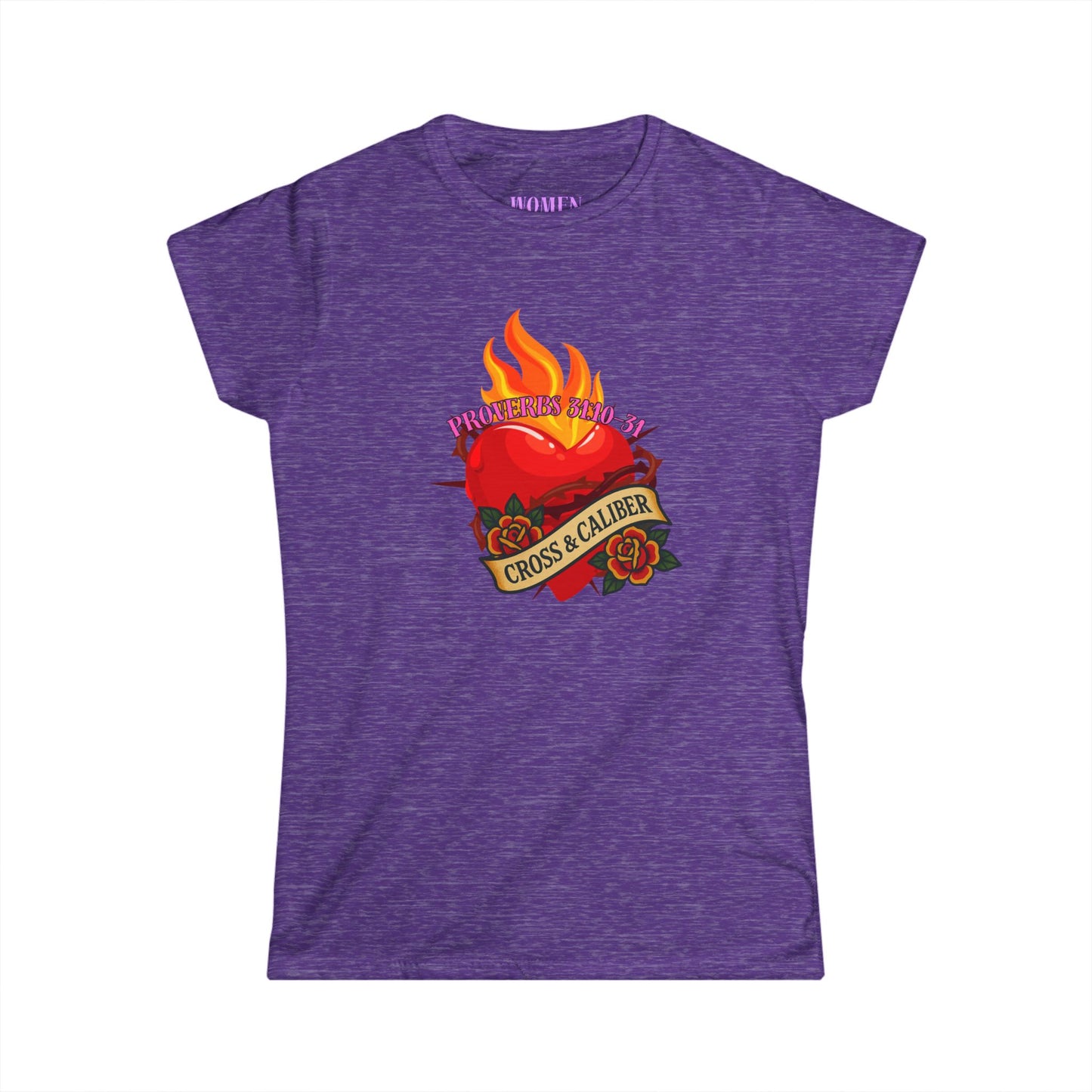 Fiery Heart Women&#039;s Softstyle Tee - Celebrate Love & Passion