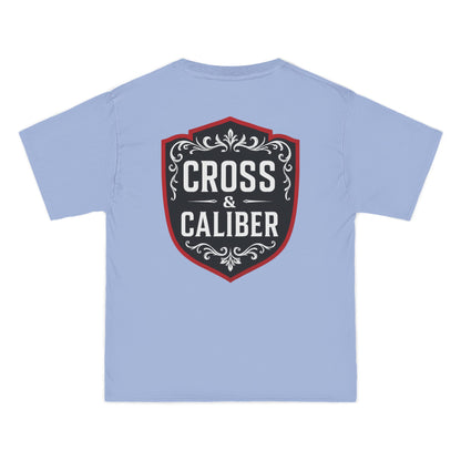 Cross & Caliber Shield Graphic T-Shirt for Casual Style
