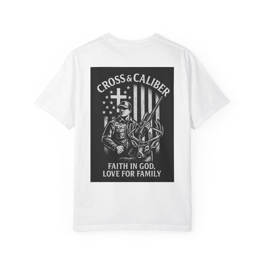 Faith-Focused Unisex Garment-Dyed T-shirt - Cross & Caliber Design
