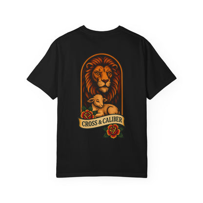 Unisex Tattoo Edition T-Shirt with Lion & Lamb Design