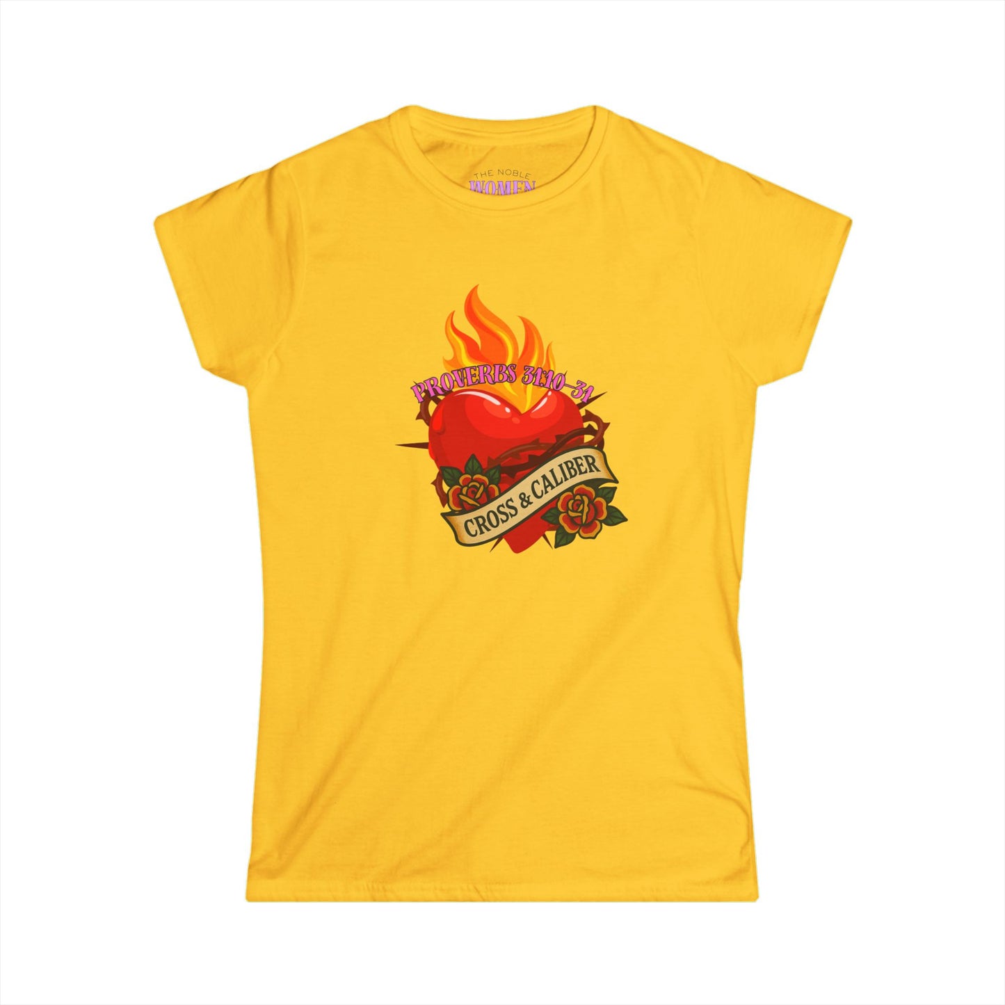 Fiery Heart Women&#039;s Softstyle Tee - Celebrate Love & Passion