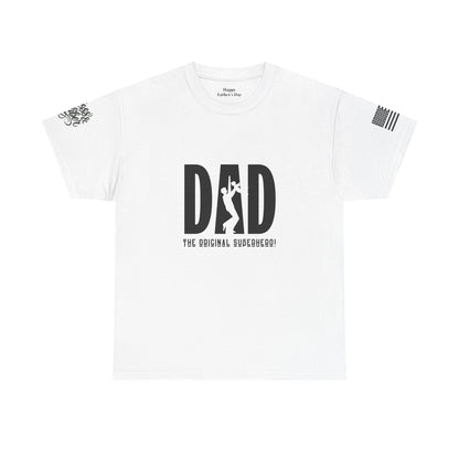 Dad Humor Unisex Heavy Cotton Tee - Funny Dad Shirt, Gift for Father's Day, Casual Comedy Tee, Patriotic Apparel, Birthday Gift