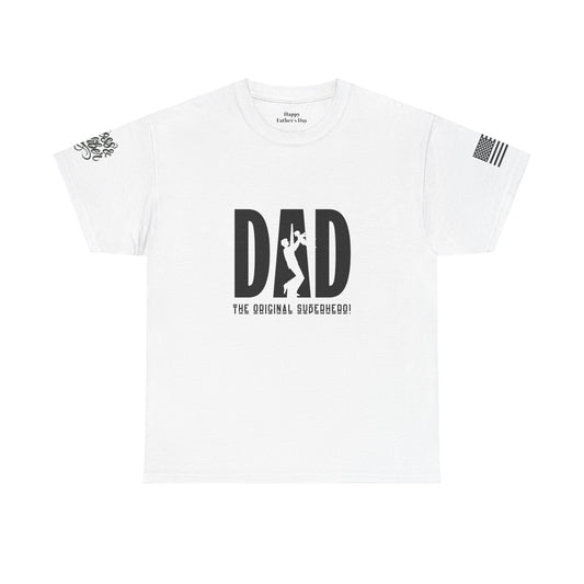 Dad Humor Unisex Heavy Cotton Tee - Funny Dad Shirt, Gift for Father's Day, Casual Comedy Tee, Patriotic Apparel, Birthday Gift