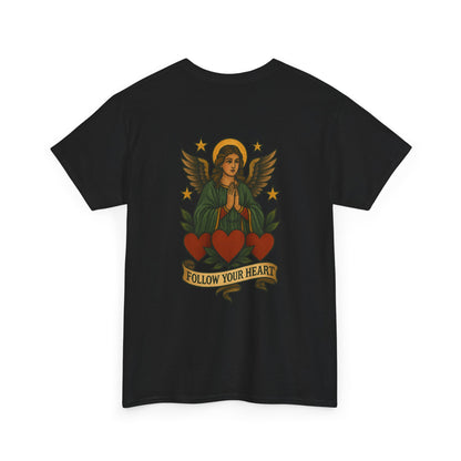 Follow Your Heart Unisex Heavy Cotton Tee - Inspirational Graphic Shirt