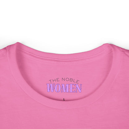 Vintage-Inspired Women&#39;s Softstyle Tee with Front Patch and Back Design