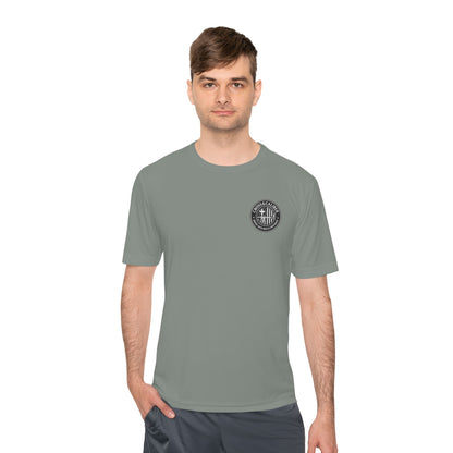 Unisex Moisture Wicking Tee -Carpenter’s Union "Jesus Was a Carpenter" Graphic Tee for Comfort and Style