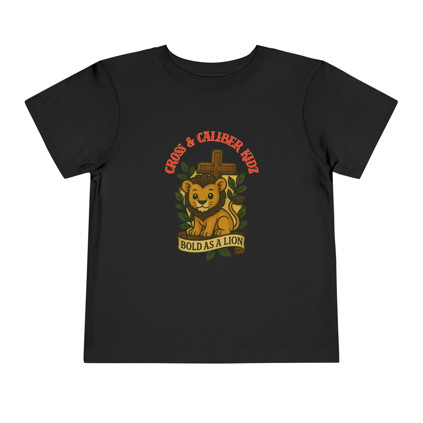 Bold as a Lion Toddler Tee - Cute Christian Graphic Shirt for Kids