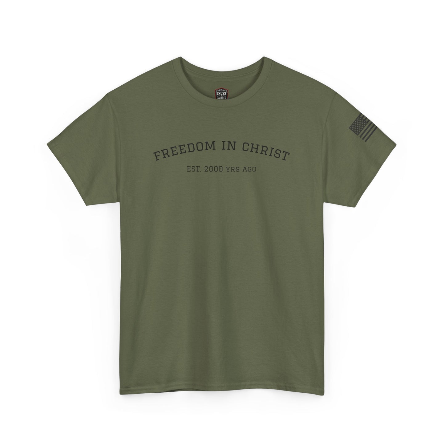 Freedom in Christ Unisex Heavy Cotton Tee - Faith-Based Graphic T-Shirt