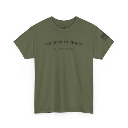 Freedom in Christ Unisex Heavy Cotton Tee - Faith-Based Graphic T-Shirt
