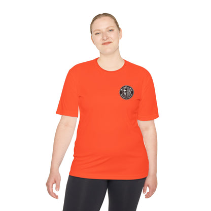 Unisex Moisture Wicking Tee -Carpenter’s Union "Jesus Was a Carpenter" Graphic Tee for Comfort and Style
