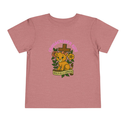 Toddler Short Sleeve Tee - Bold as a Lioness Design