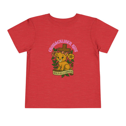 Toddler Short Sleeve Tee - Bold as a Lioness Design