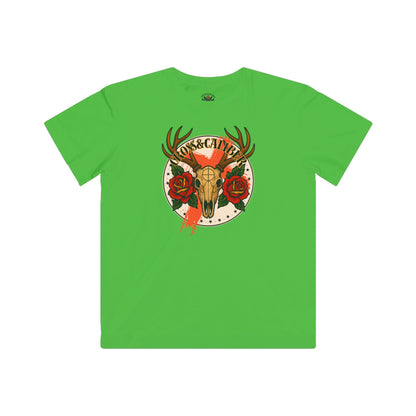 Wildflower Kids Tee, Vintage Animal Tee, Boho Kid's Shirt, Nature Lover Gift, Eco-Friendly Children's Apparel