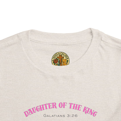 Toddler Short Sleeve Tee - Daughter of the King, Faith-Based Gift, Cute Christian Toddler Shirt, Birthday Gift, Baptism Celebration