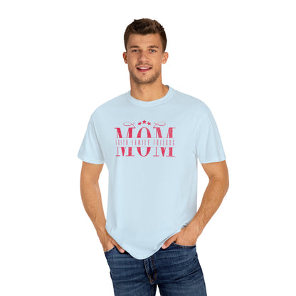 Mom Life Garment-Dyed T-shirt - Perfect for Mother's Day, Birthday Gifts, Casual Outings, Mom Apparel, Family Gatherings