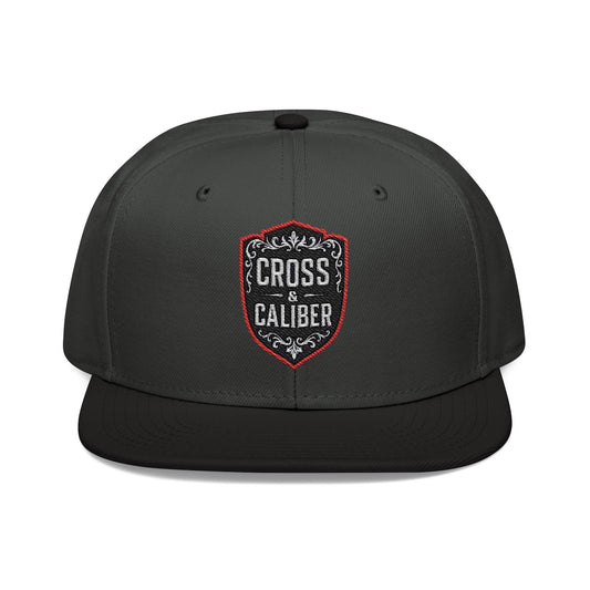Cross & Caliber Embroidered Snapback Hat - Stylish Casual Cap for Everyday Use