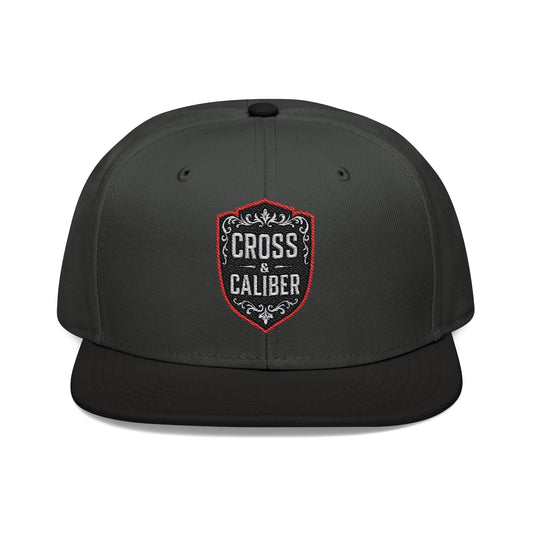 Cross & Caliber Embroidered Snapback Hat - Stylish Casual Cap for Everyday Use