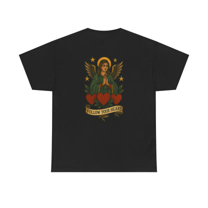Follow Your Heart Unisex Heavy Cotton Tee - Inspirational Graphic Shirt