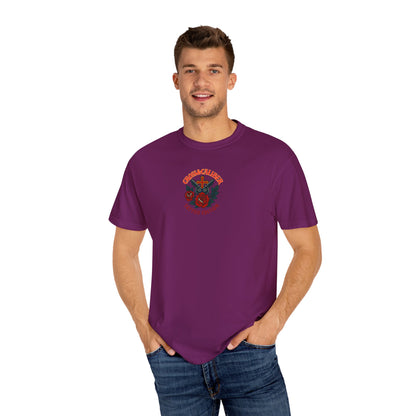 Unisex Garment-Dyed T-shirt with Skull & Roses Design - Perfect for Tattoo Lovers