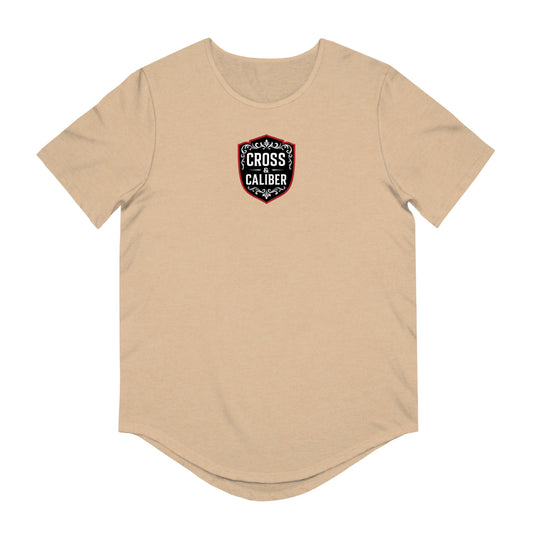 Men's Curved Hem Tee - Casual Streetwear, Worship Warfare Graphic, Gift for Him, Summer Style, Everyday Wear, Unique Design