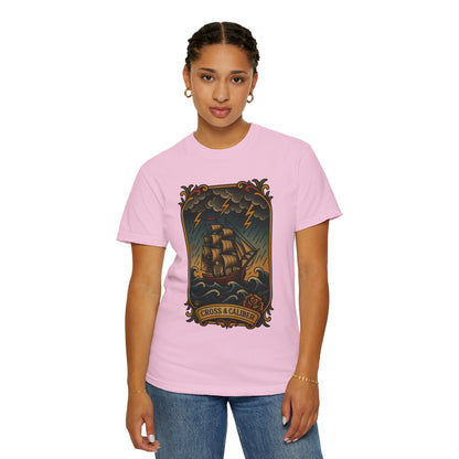 Nautical Tattoo T-Shirt - Cross & Caliber Design
