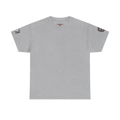 Bold Graphic Unisex Tee with Cross & Caliber Design, Casual Streetwear, Gift for Him or Her, Vintage Inspired T-Shirt,