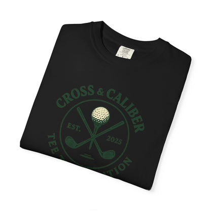 Golf-Themed Garment-Dyed T-Shirt, Tee Time Style Tee, Perfect Gift for Golf Lovers, Casual Wear, Unisex Golf Apparel