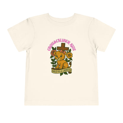 Toddler Short Sleeve Tee - Bold as a Lioness Design