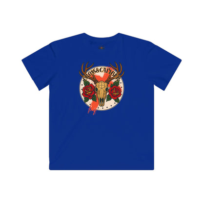 Wildflower Kids Tee, Vintage Animal Tee, Boho Kid's Shirt, Nature Lover Gift, Eco-Friendly Children's Apparel