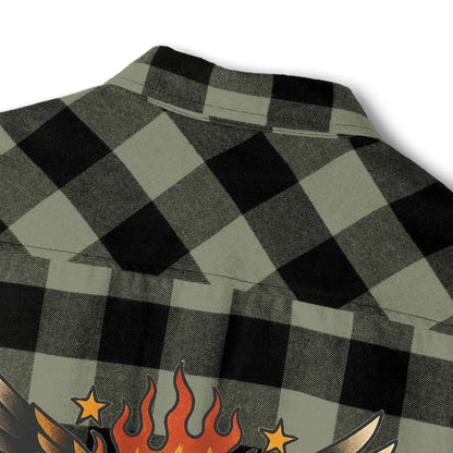 Unisex Flannel Shirt - God, Guns & Glory Design