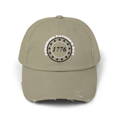 Distressed Cap with Vintage 1776 Design | Casual Style, Patriotic Hat, Unisex, Gift for Holidays, Summer Accessory