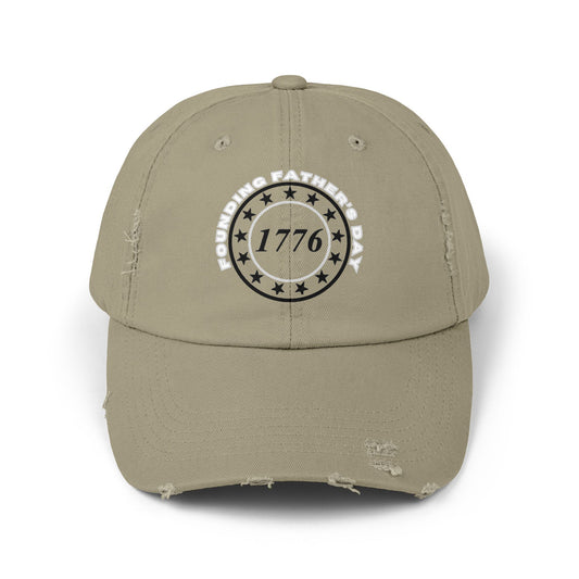 Distressed Cap with Vintage 1776 Design | Casual Style, Patriotic Hat, Unisex, Gift for Holidays, Summer Accessory
