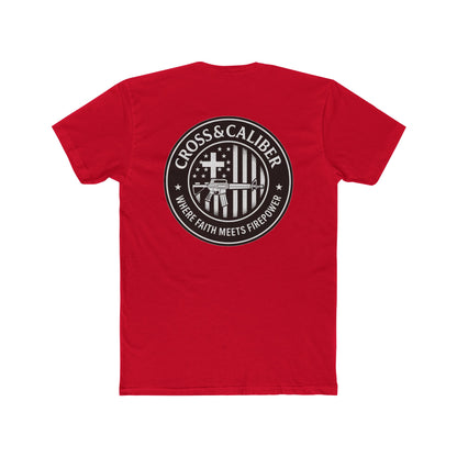 Faith Meets Firepower Tee - Unisex Cotton Crew