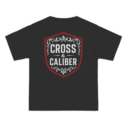 Cross & Caliber Shield Graphic T-Shirt for Casual Style