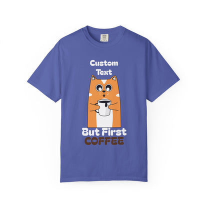 Coffee Lover T-Shirt - Unisex Garment-Dyed Tee, Fun Gift for Coffee Enthusiasts, Perfect for Birthdays, Casual Wear, Coffee Shop Visits