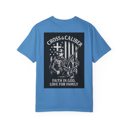 Faith-Focused Unisex Garment-Dyed T-shirt - Cross & Caliber Design