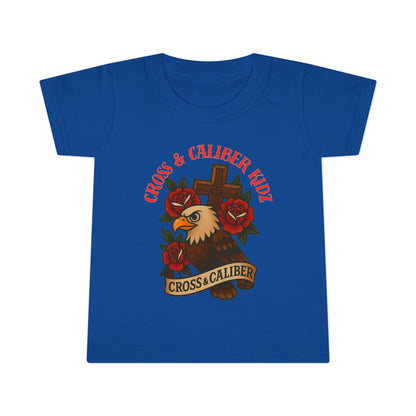 Bold Eagle & Roses Toddler T-Shirt - Faith-Inspired Design