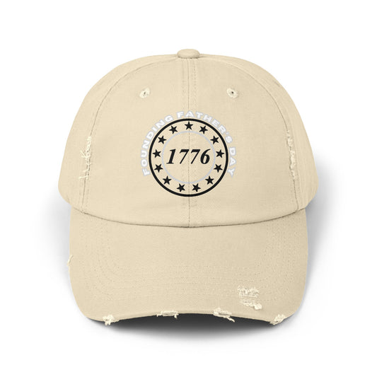 Distressed Cap with Vintage 1776 Design | Casual Style, Patriotic Hat, Unisex, Gift for Holidays, Summer Accessory