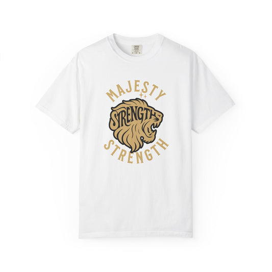 Strength & Majesty T-Shirt, Unisex Graphic Tee, Animal Lover Gift, Strength Inspirational Shirt, Casual Wear, Gift for Him/Her
