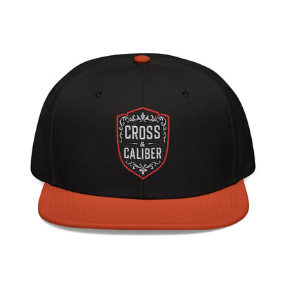 Cross & Caliber Embroidered Snapback Hat - Stylish Casual Cap for Everyday Use