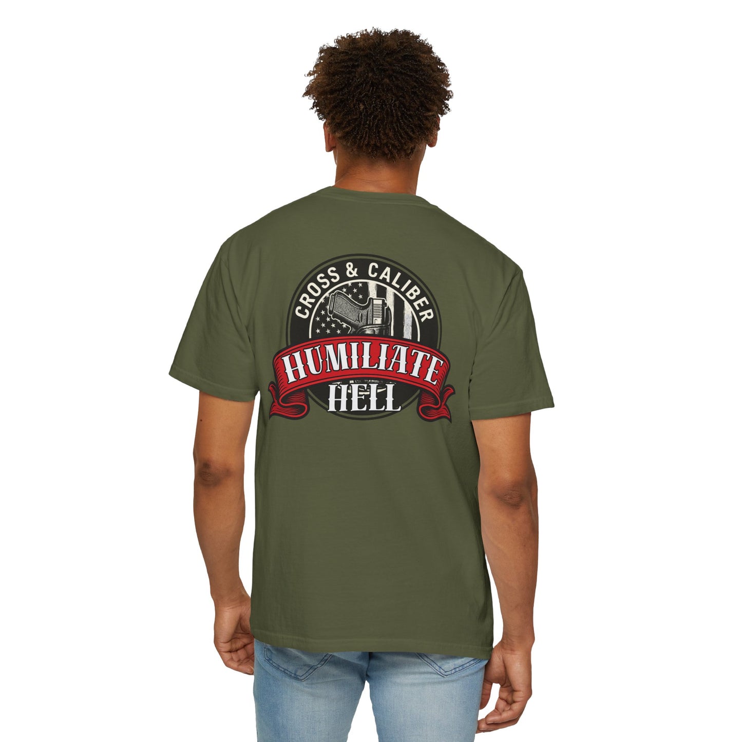 Unisex Graphic T-Shirt | Cross & Caliber | Humiliate Hell | Casual Wear, Gift for Gun Enthusiasts, Everyday Style, Statement Tee, [...]