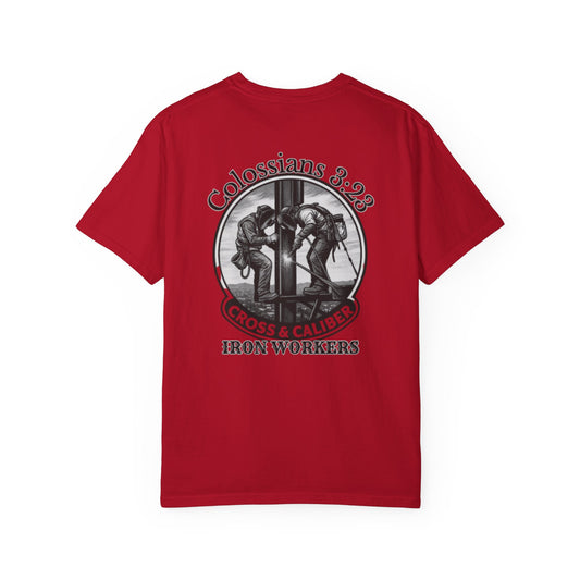 Colossians 3:23 Iron Workers Unisex Garment-Dyed T-Shirt