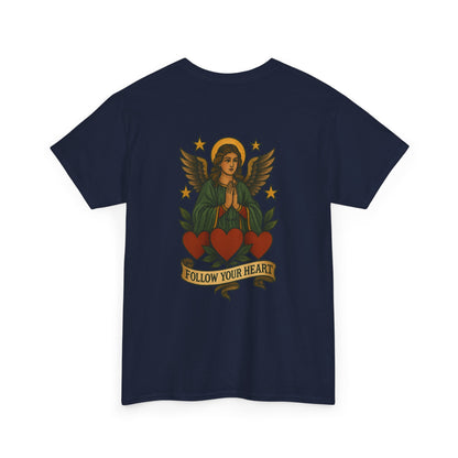 Follow Your Heart Unisex Heavy Cotton Tee - Inspirational Graphic Shirt