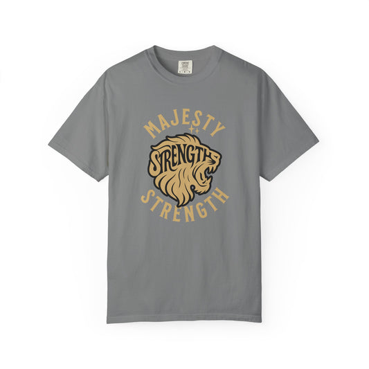 Strength & Majesty T-Shirt, Unisex Graphic Tee, Animal Lover Gift, Strength Inspirational Shirt, Casual Wear, Gift for Him/Her