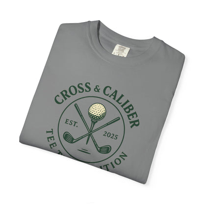 Golf-Themed Garment-Dyed T-Shirt, Tee Time Style Tee, Perfect Gift for Golf Lovers, Casual Wear, Unisex Golf Apparel