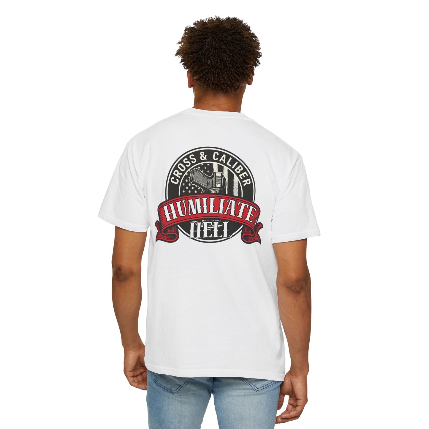 Unisex Graphic T-Shirt | Cross & Caliber | Humiliate Hell | Casual Wear, Gift for Gun Enthusiasts, Everyday Style, Statement Tee, [...]