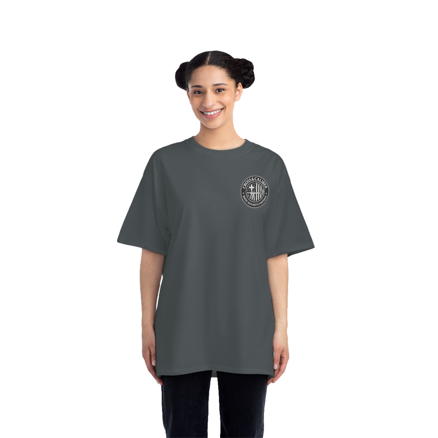 Cross & Caliber Shield Graphic T-Shirt for Casual Style
